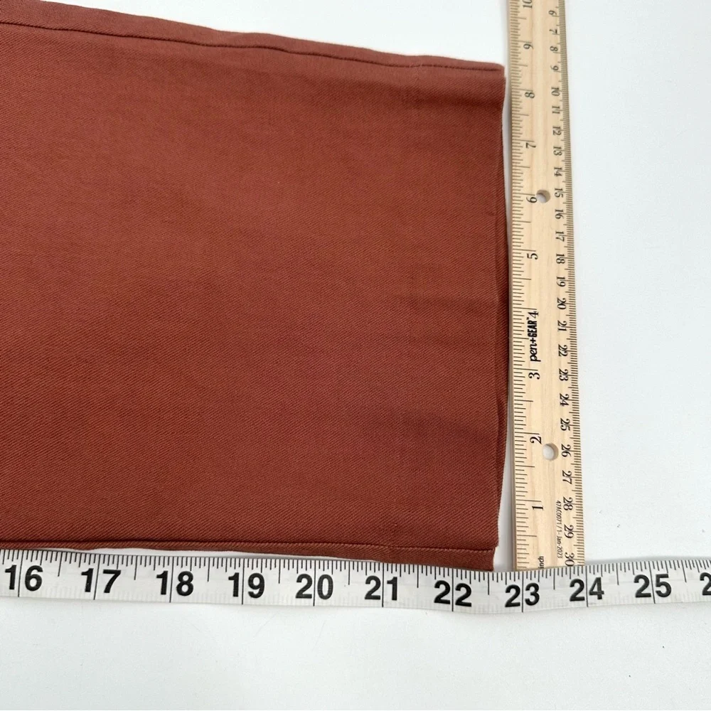 J.Jill Pants Women’s 12P Petite Red Oak Rust Brown Linen Blend Ankle Crop READ